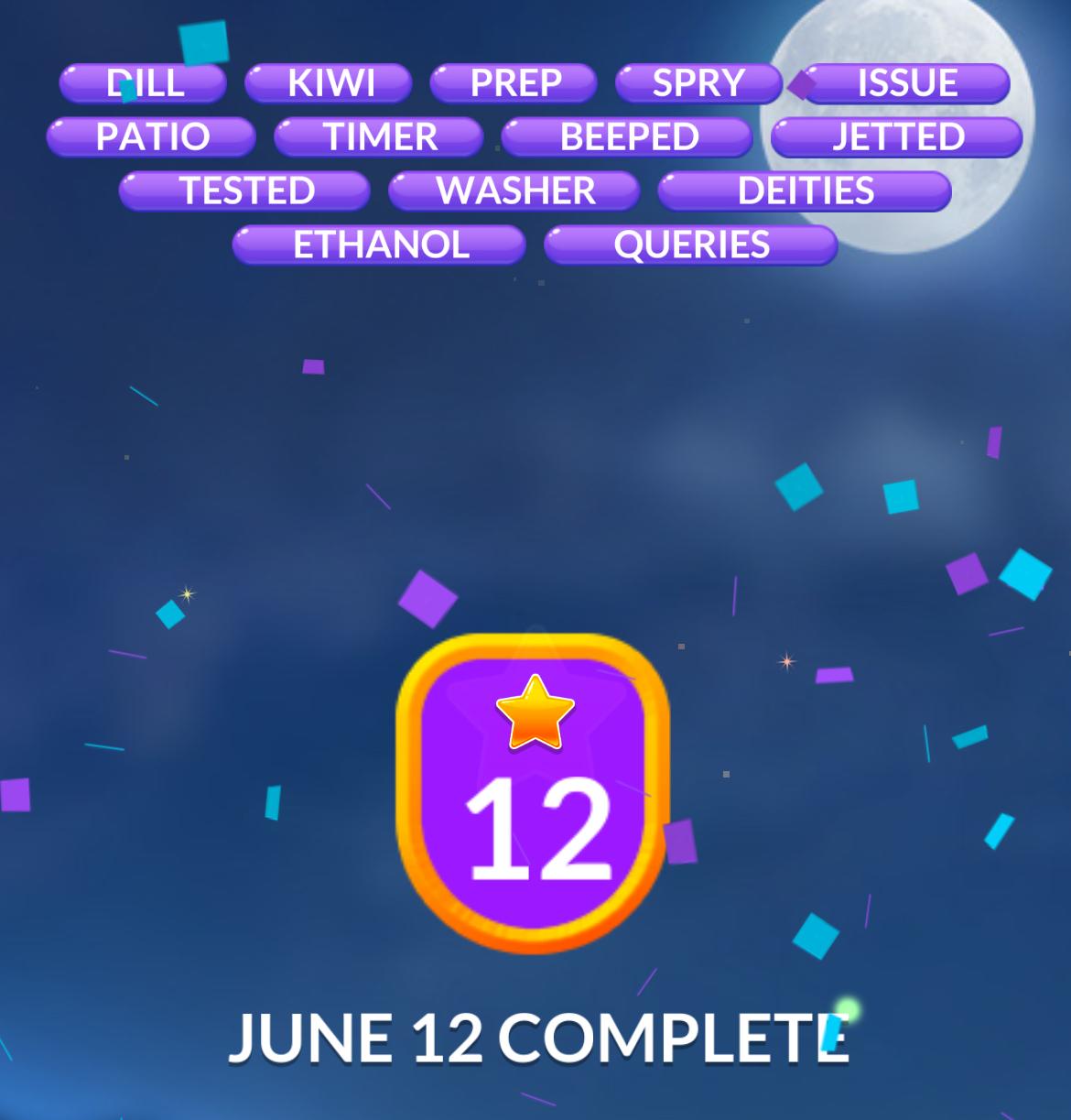 Word Stacks Daily Puzzle June 12 2025