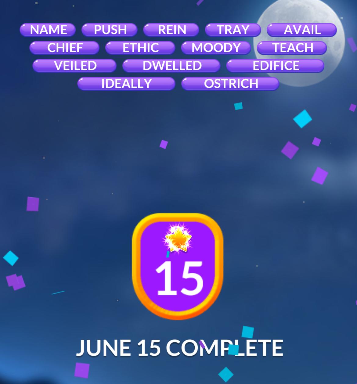 Word Stacks Daily Puzzle June 15 2025