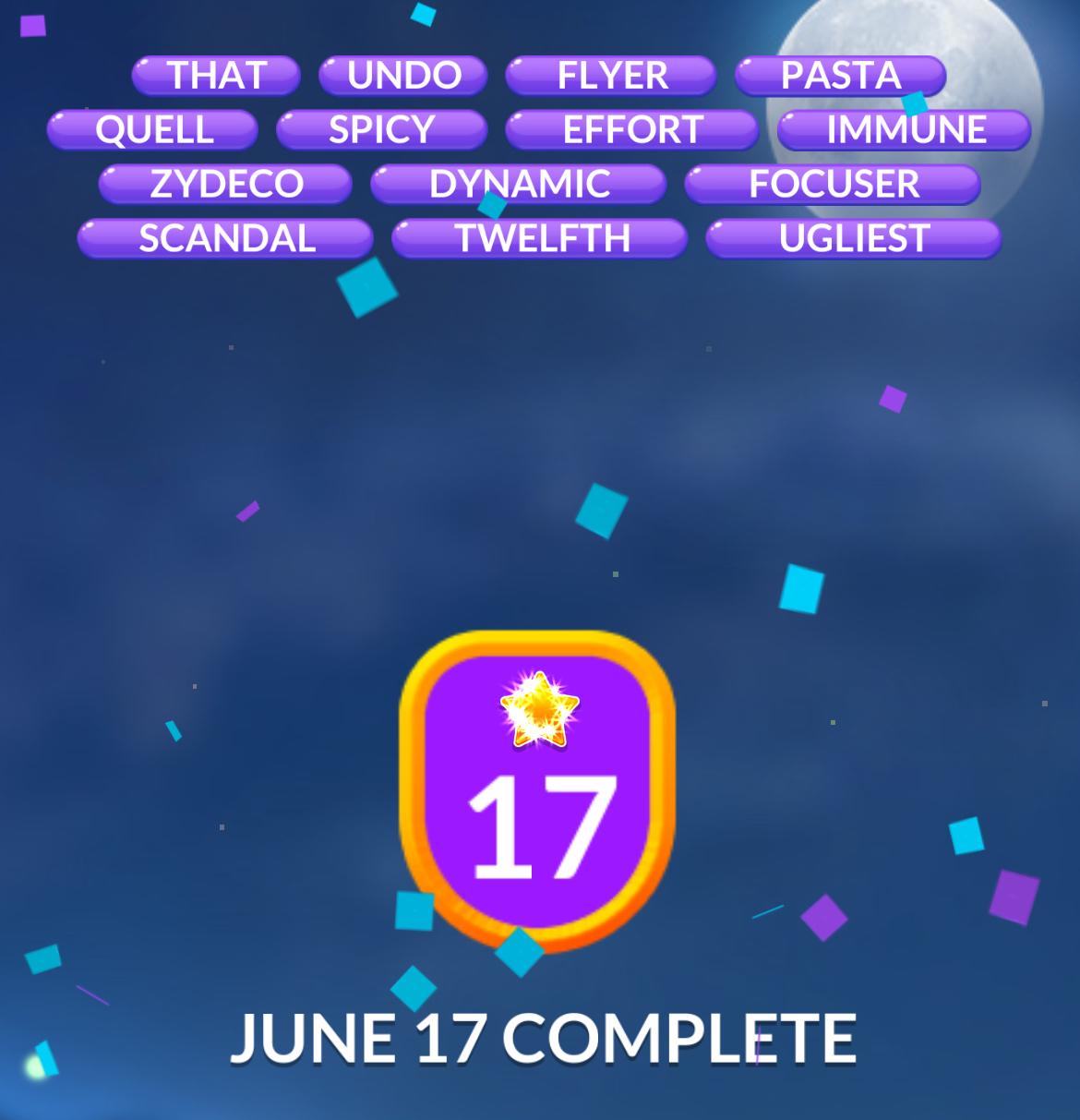 Word Stacks Daily Puzzle June 17 2025