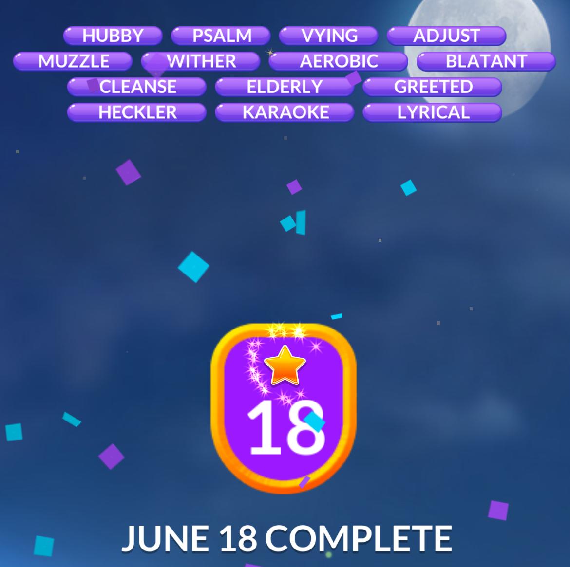 Word Stacks Daily Puzzle June 18 2025