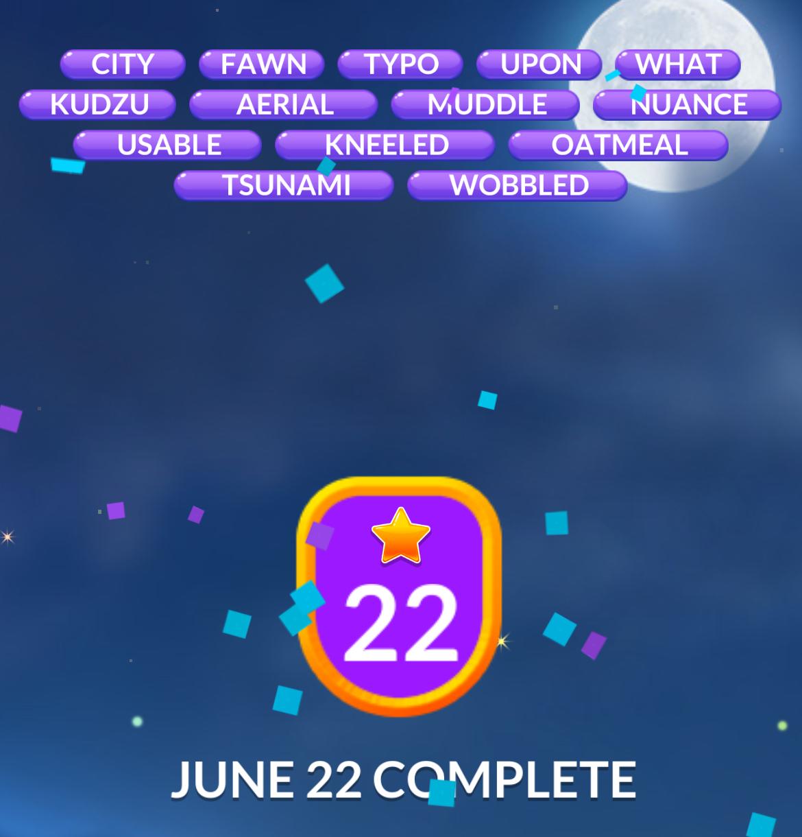 Word Stacks Daily Puzzle June 22 2025