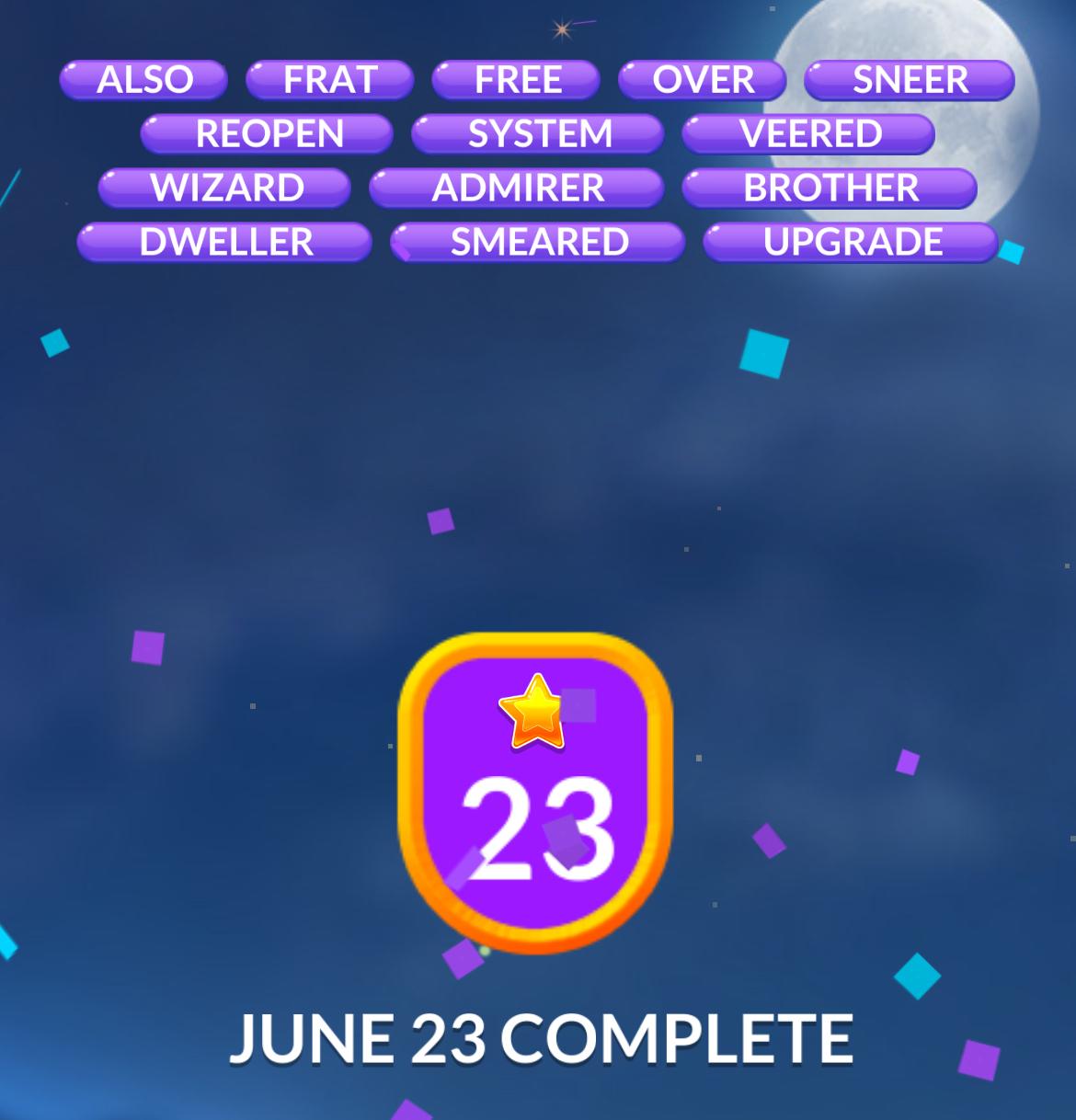 Word Stacks Daily Puzzle June 23 2025