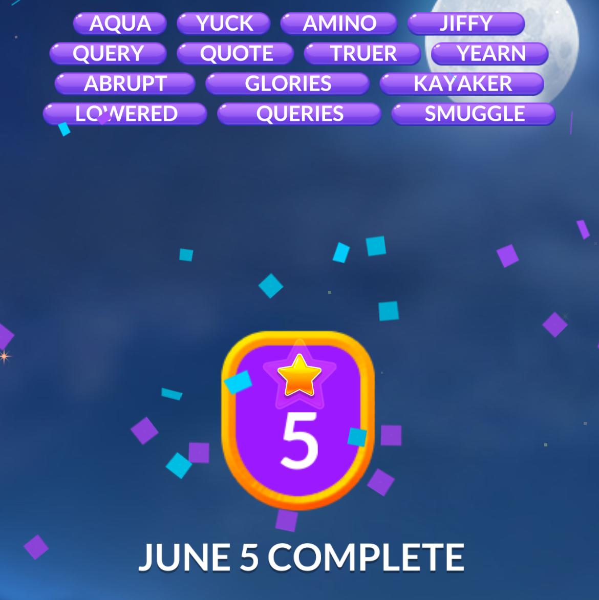 Word Stacks Daily Puzzle June 5 2025