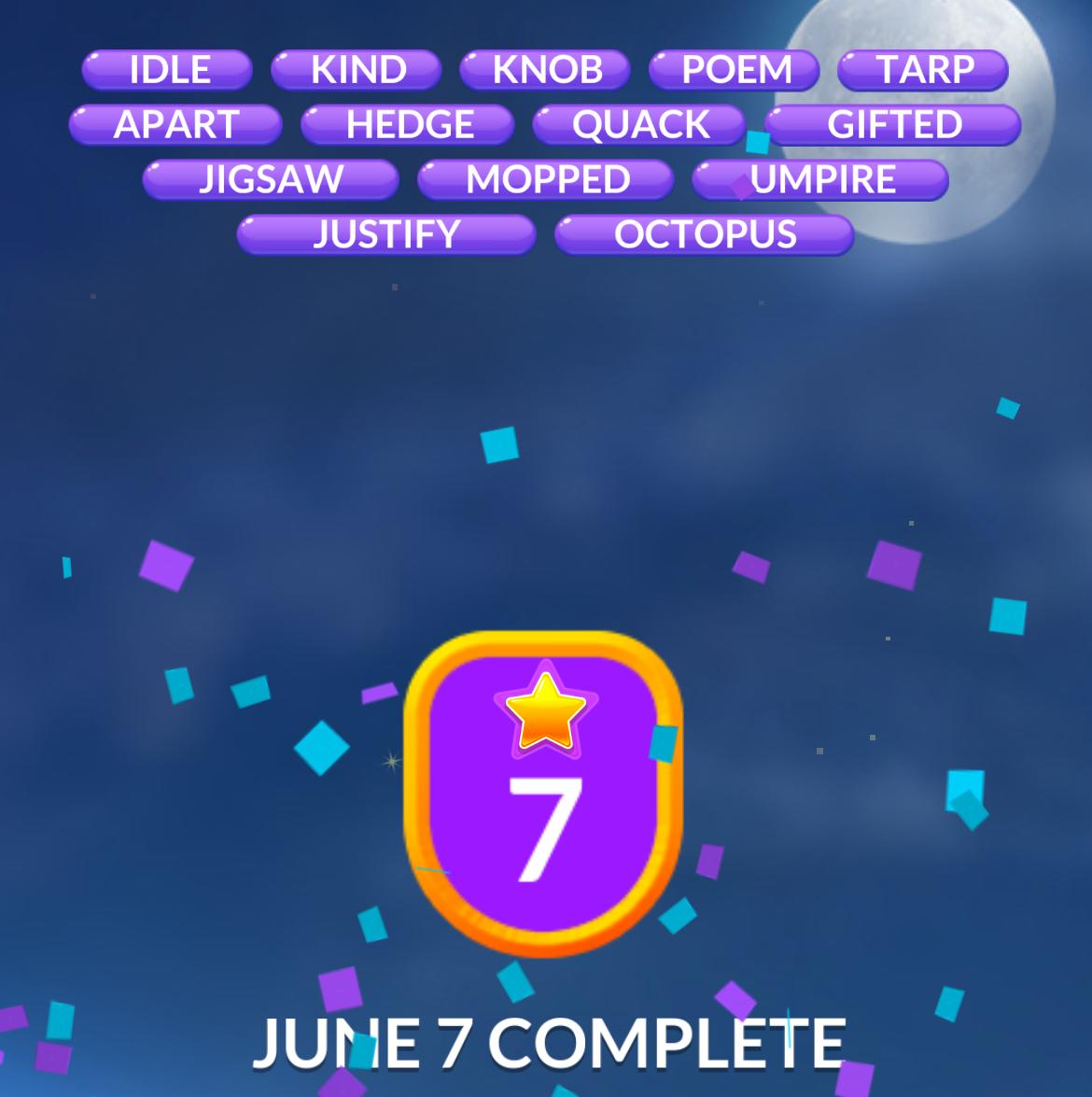 Word Stacks Daily Puzzle June 7 2025