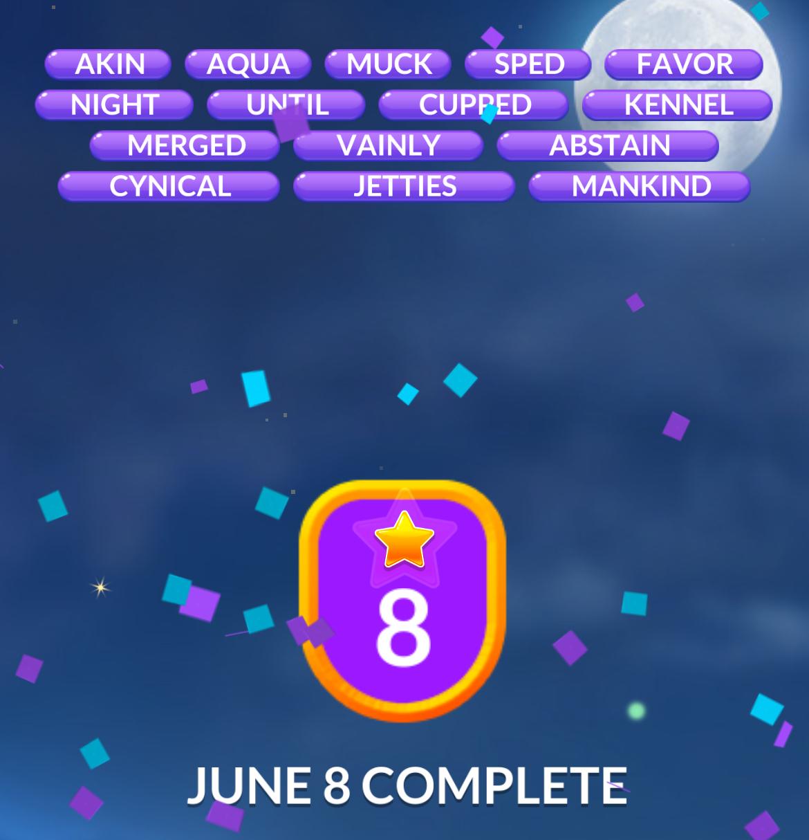 Word Stacks Daily Puzzle June 8 2025