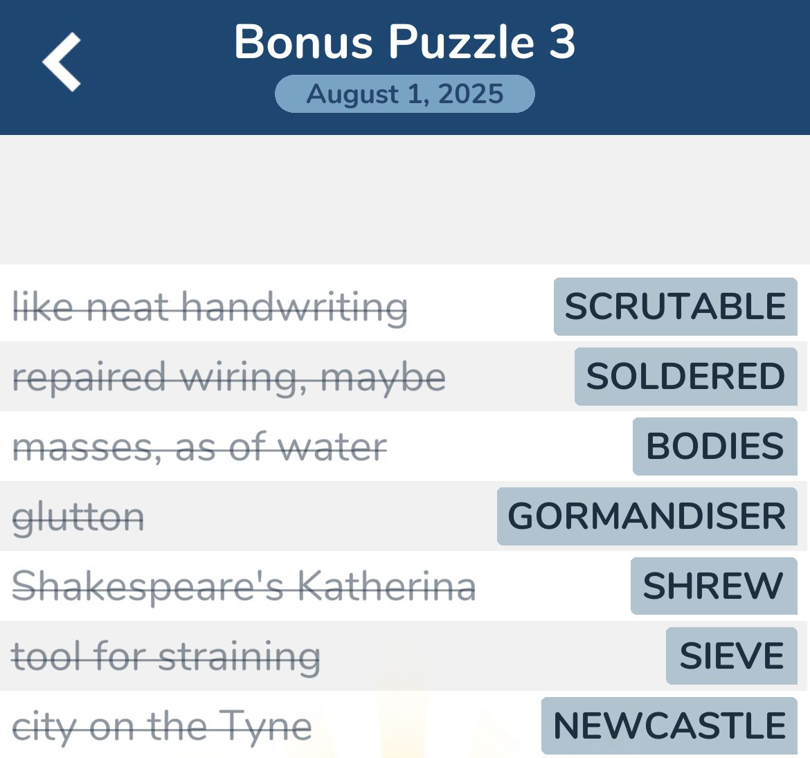 7 Little Words August 1 2025 3
