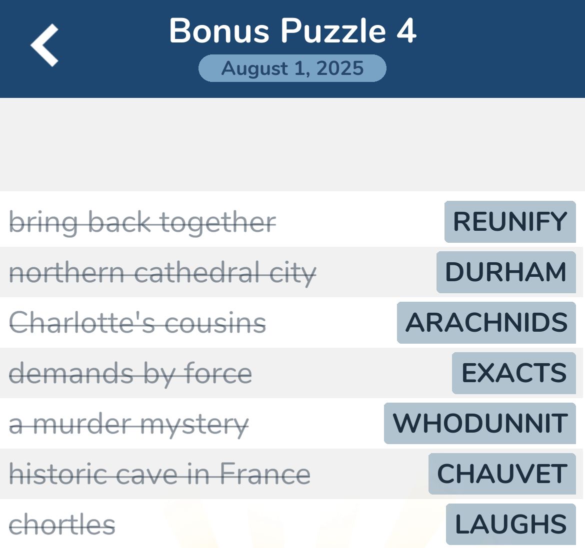 7 Little Words August 1 2025 4