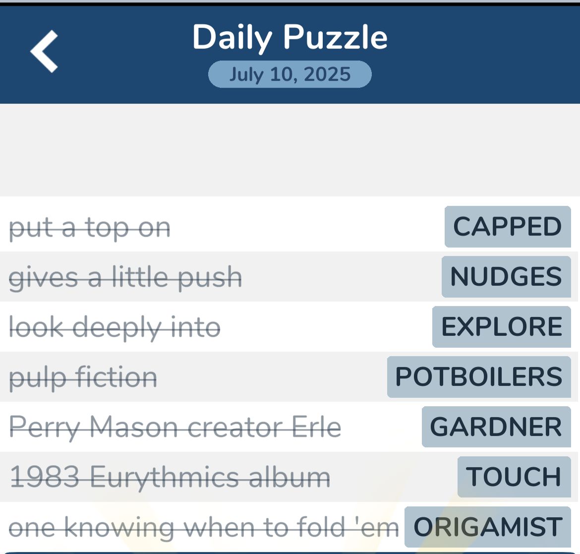 7 Little Words July 10 2025