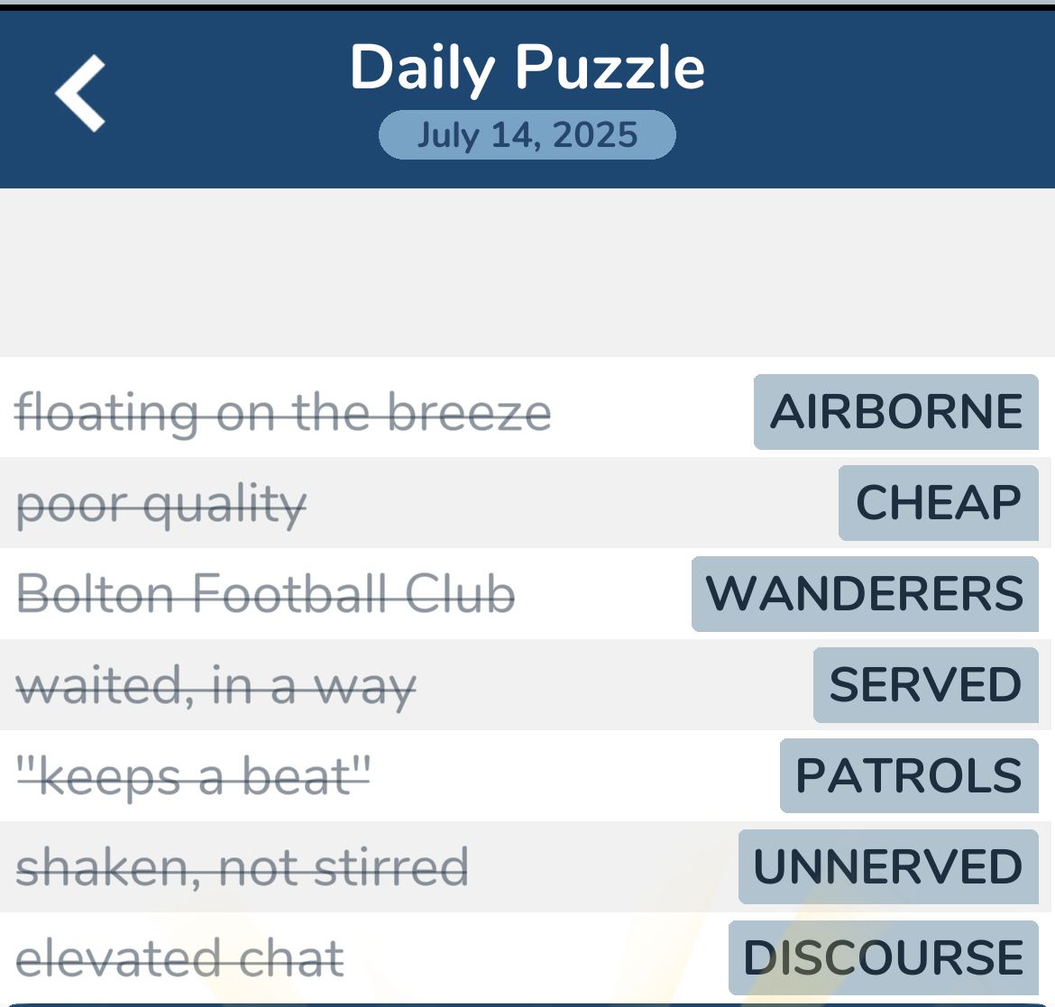 7 Little Words July 14 2025 7 Little Words July 14 2025