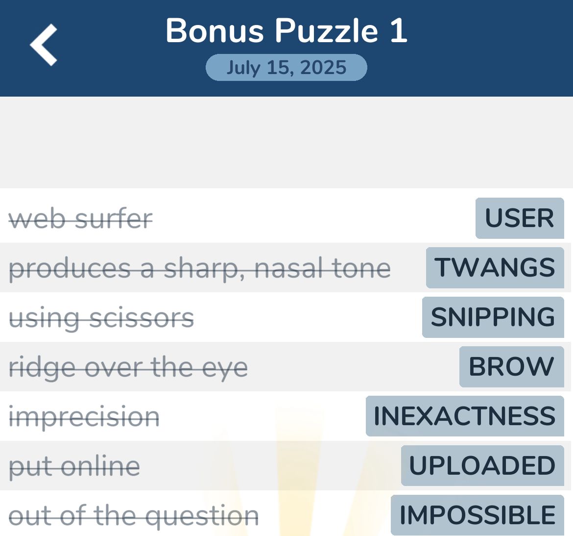 7 Little Words July 15 2025 1