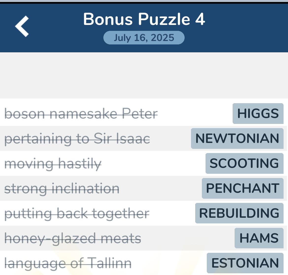 7 Little Words July 16 2025 4