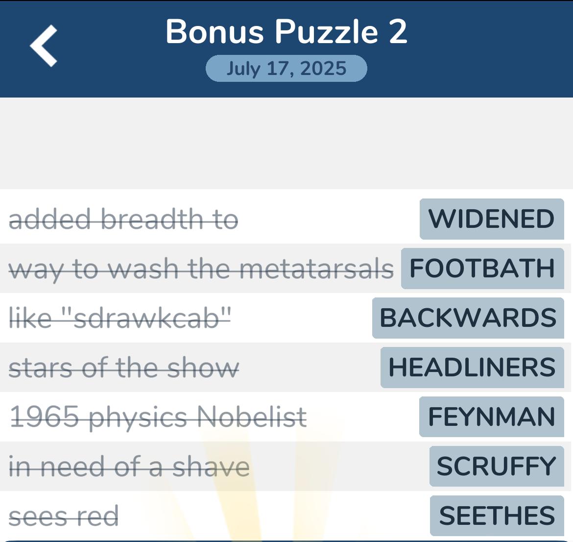 7 Little Words July 17 2025 2
