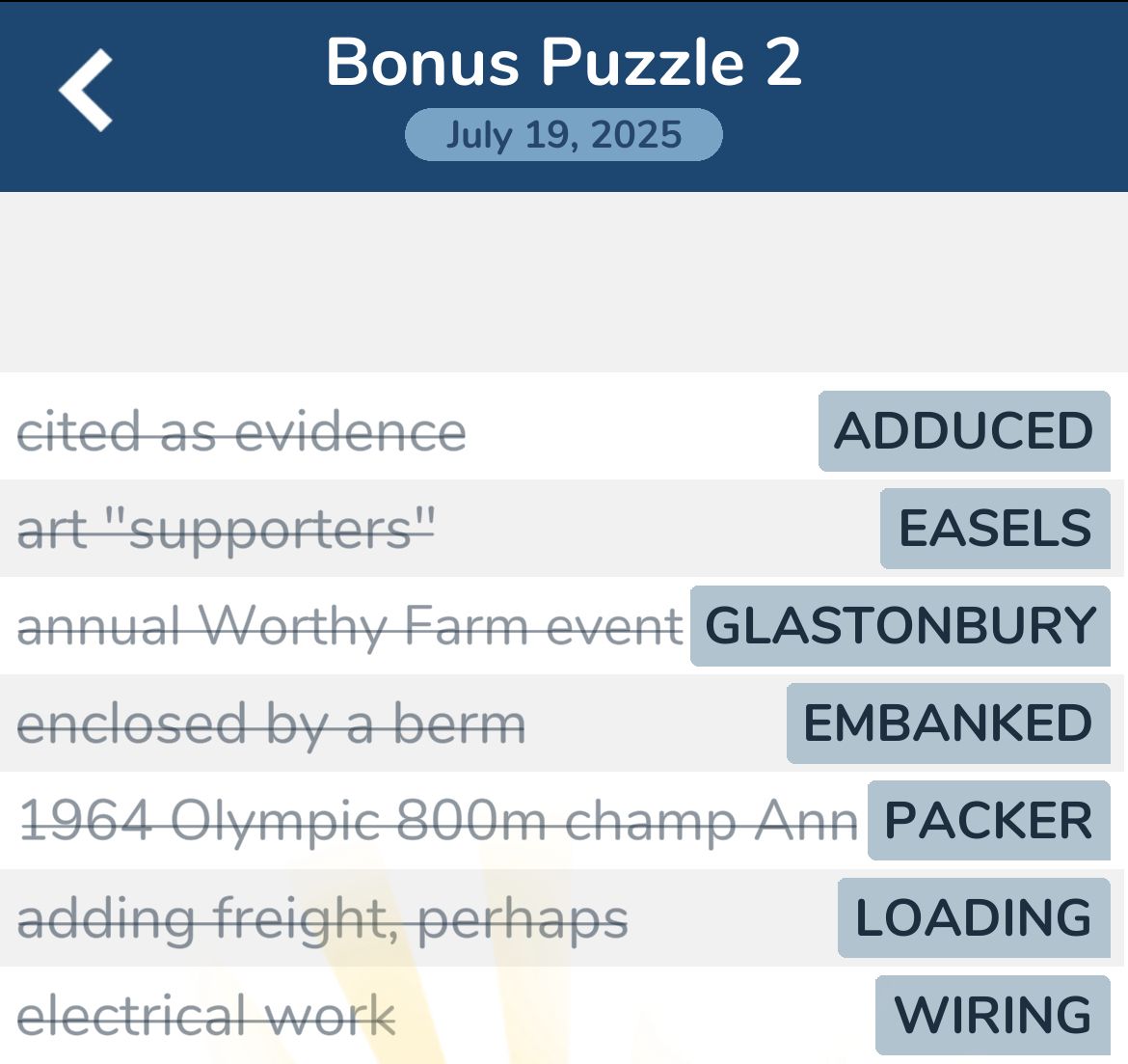 7 Little Words July 19 2025 2
