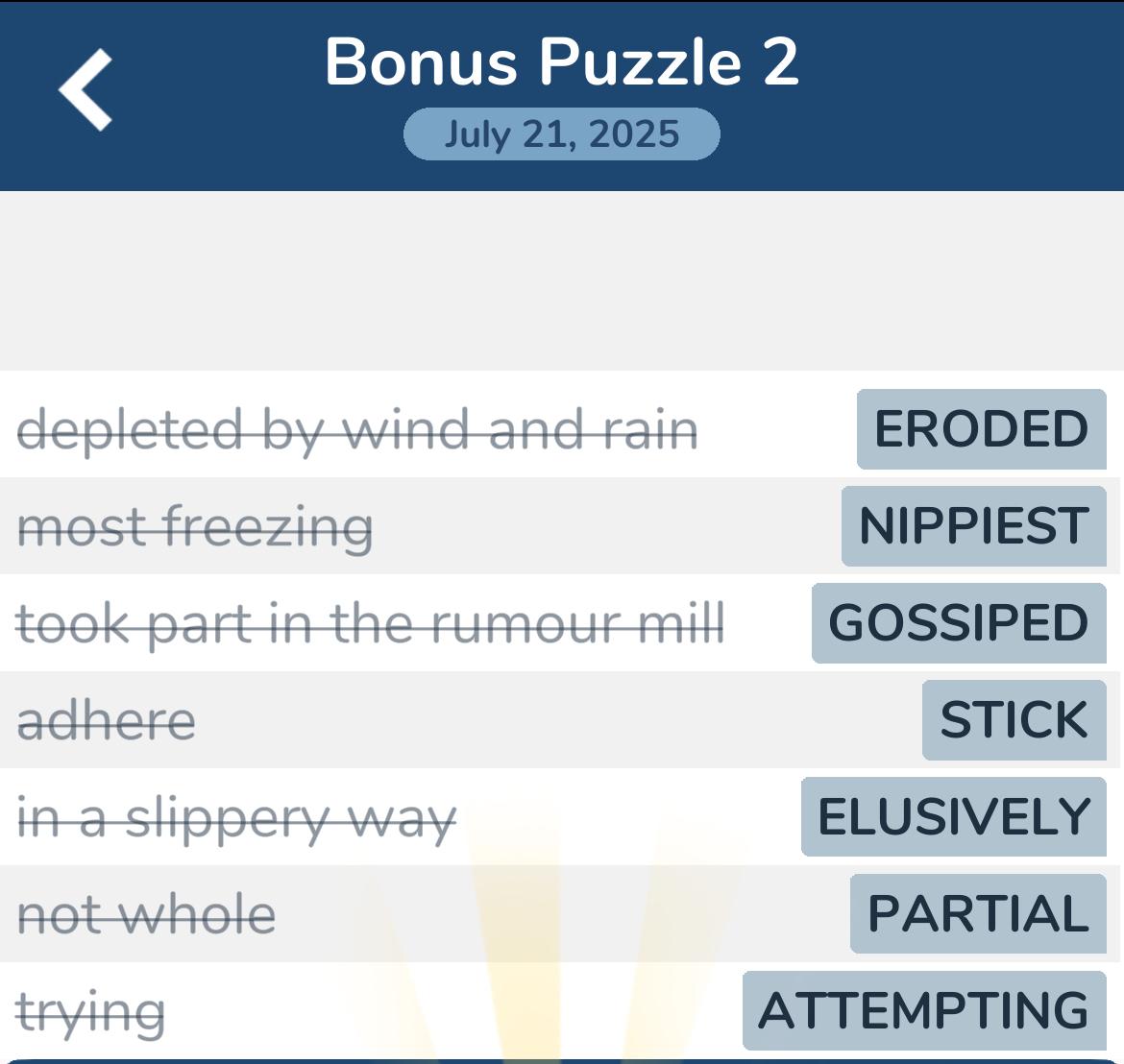 7 Little Words July 21 2025 2