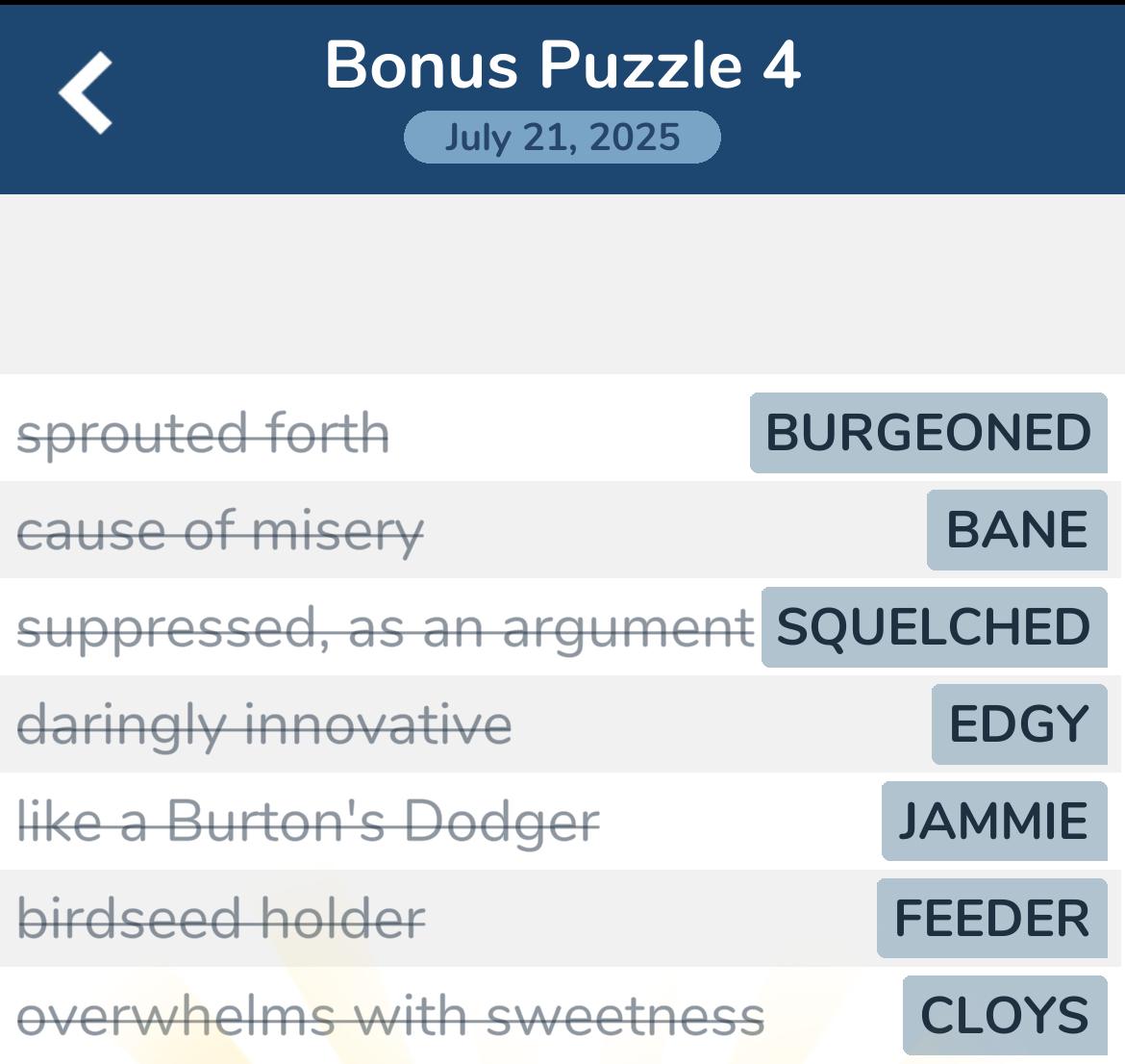 7 Little Words July 21 2025 4