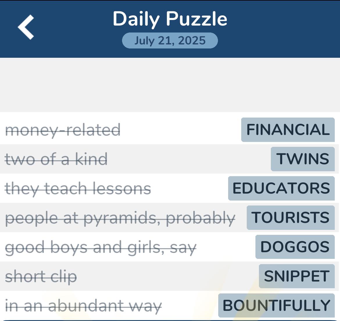 7 Little Words July 21 2025