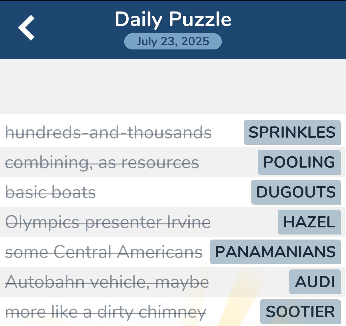7 Little Words July 23 2025