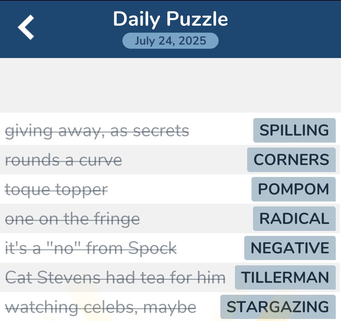 7 Little Words July 24 2025