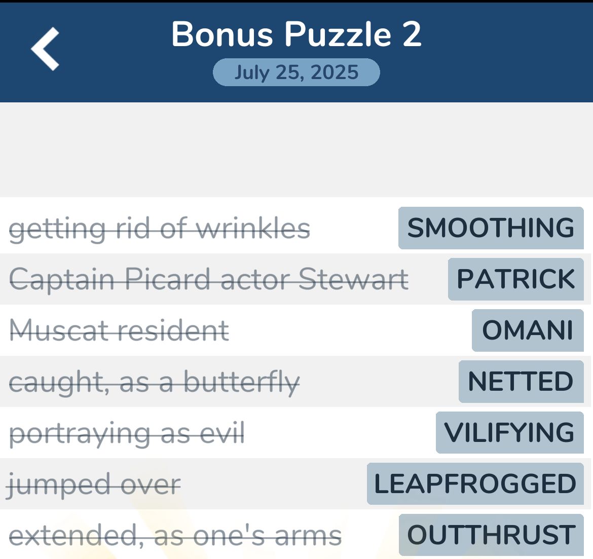 7 Little Words July 25 2025 2