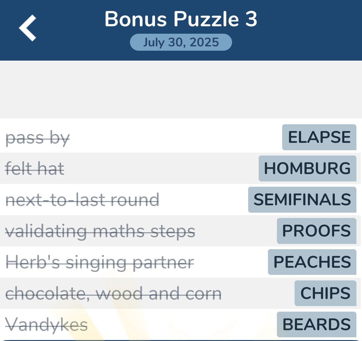 7 Little Words July 30 2025 3