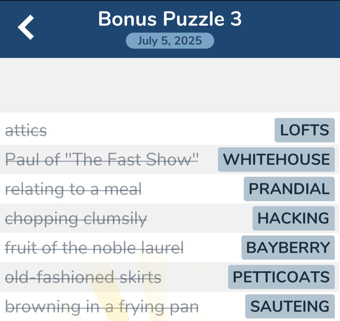 7 Little Words July 5 2025 Bonus 3 7 Little Words July 5 2025 Bonus 3