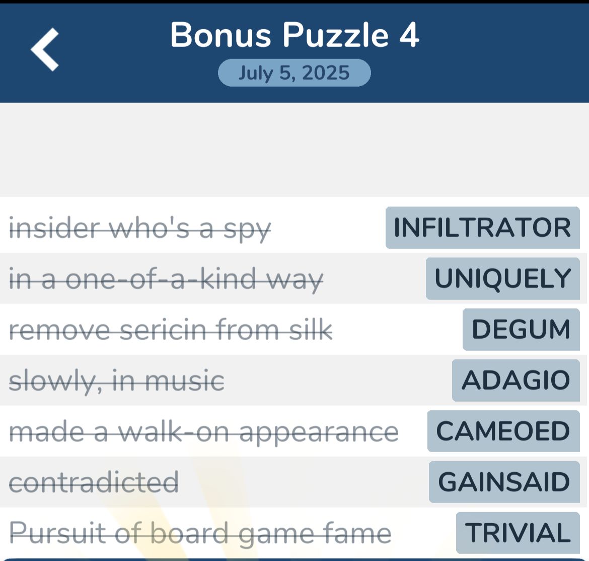 7 Little Words July 5 2025 Bonus 4 7 Little Words July 5 2025 Bonus 4