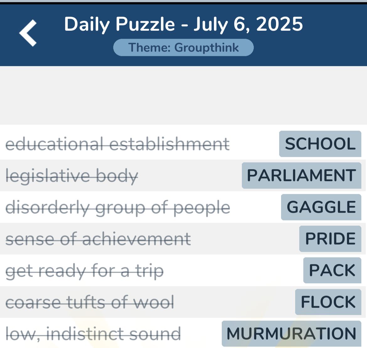7 Little Words July 6 2025