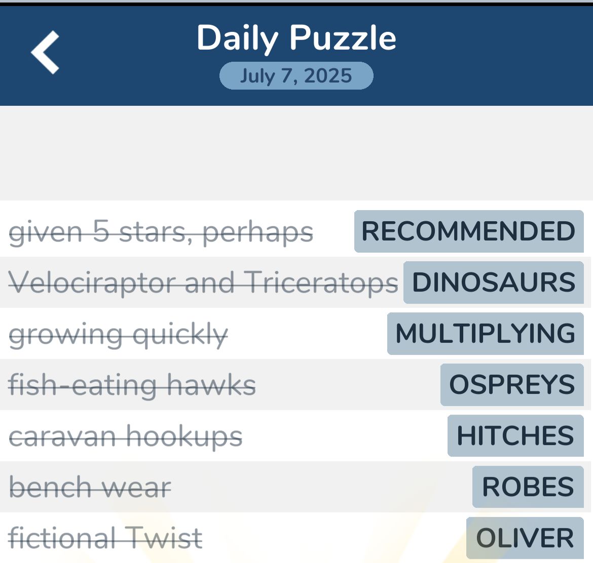 7 Little Words July 7 2025