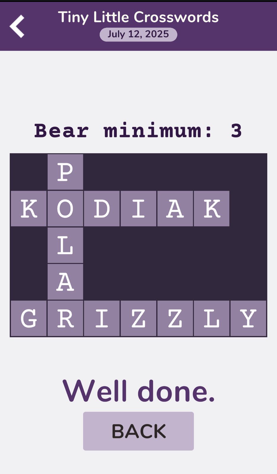 7 Little Words Tiny Little Crosswords July 12 2025