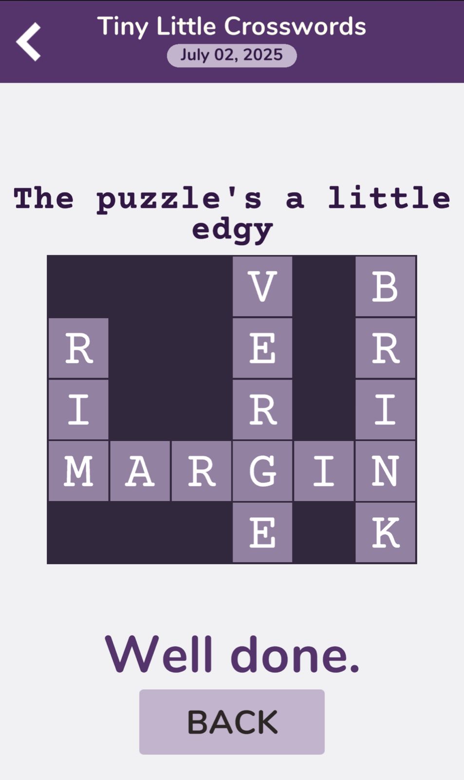 7 Little Words Tiny Little Crosswords July 2 2025
