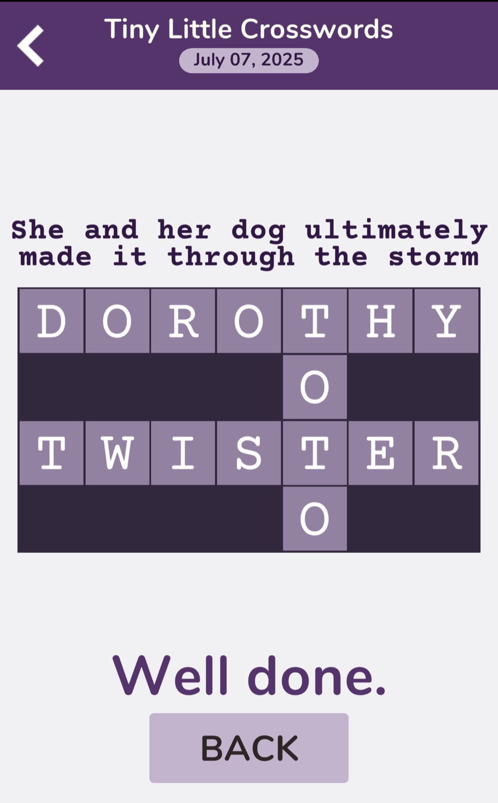 7 Little Words Tiny Little Crosswords July 7 2025