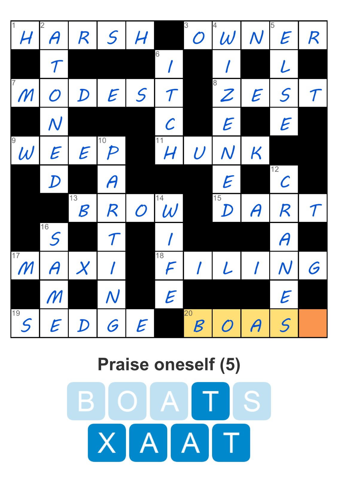 Puzzle Page Crossword July 14 2025