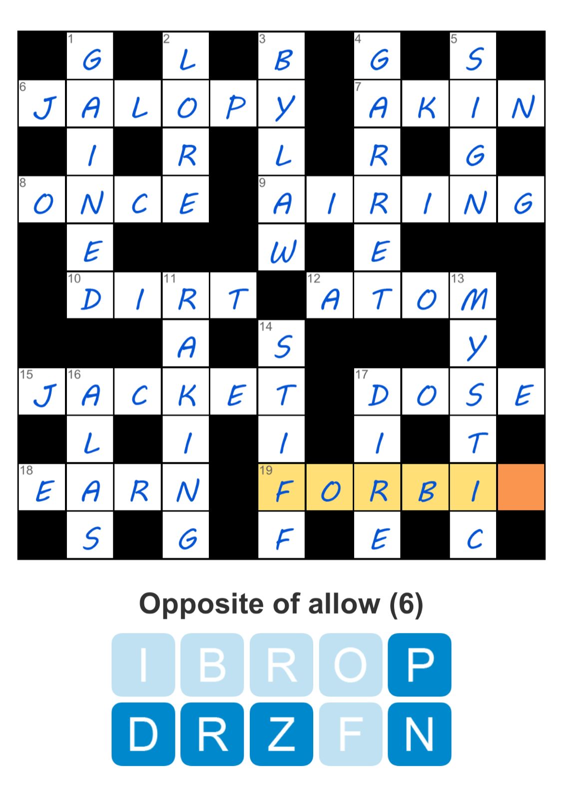 Puzzle Page Crossword July 15 2025