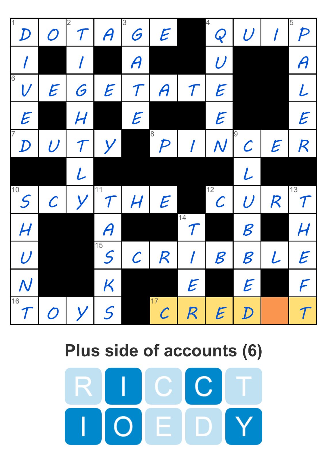 Puzzle Page Crossword July 2 2025