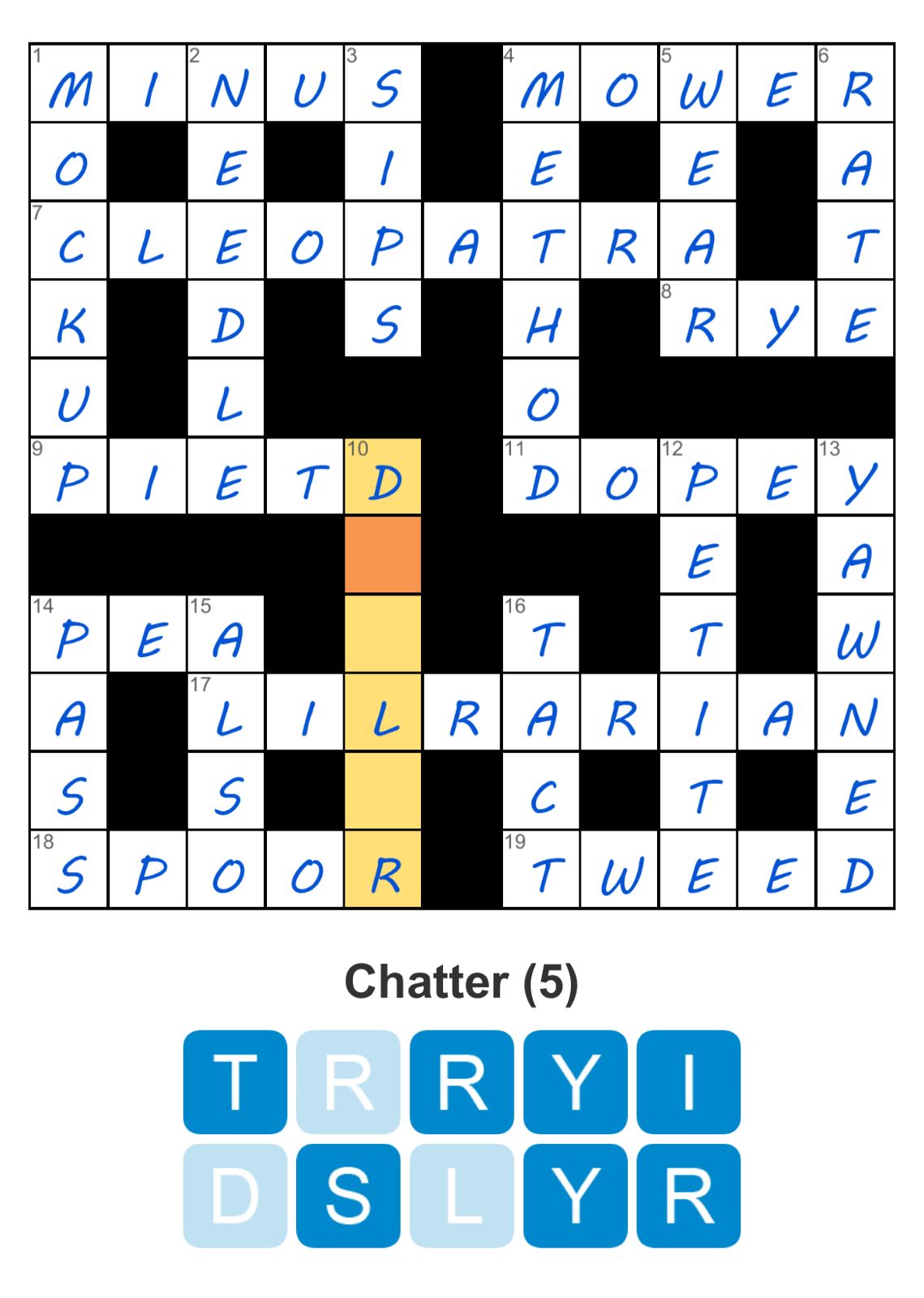 Puzzle Page Crossword July 26 2025