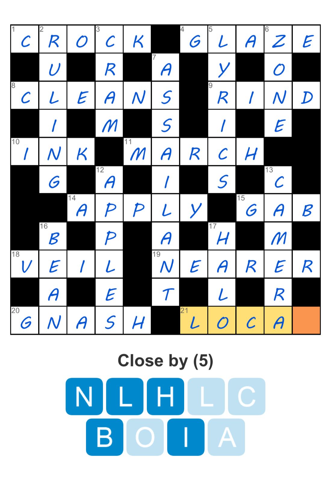 Puzzle Page Crossword July 29 2025