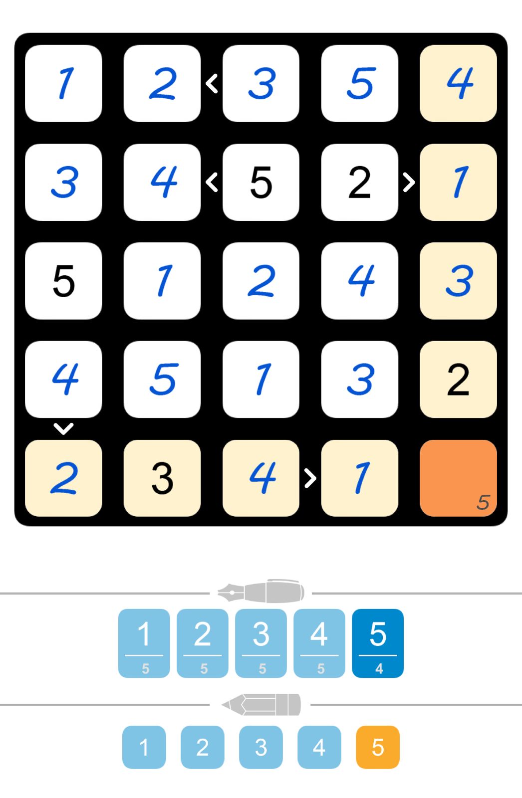Puzzle Page Futoshiki July 29 2025