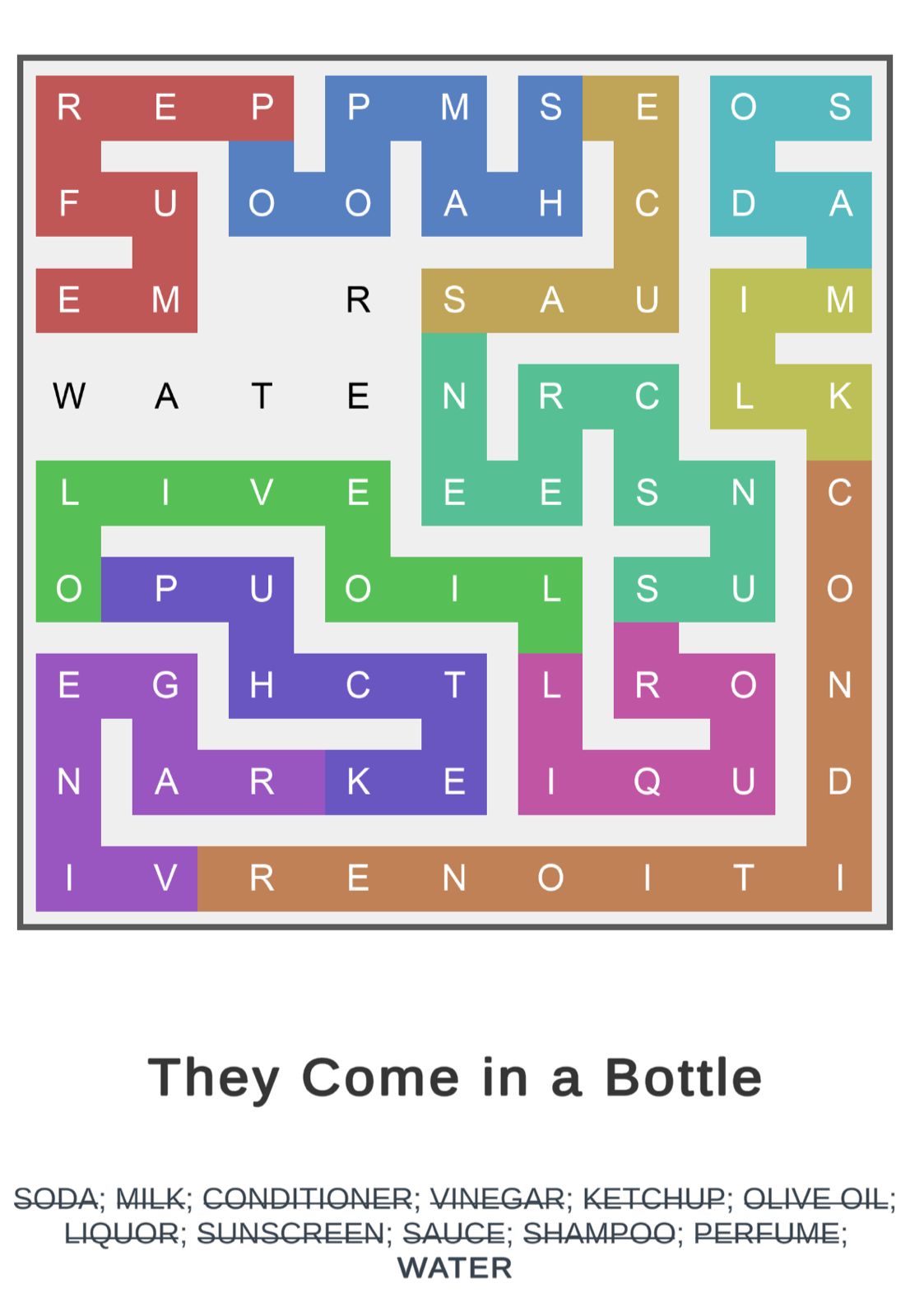 Puzzle Page Word Snake July 16 2025