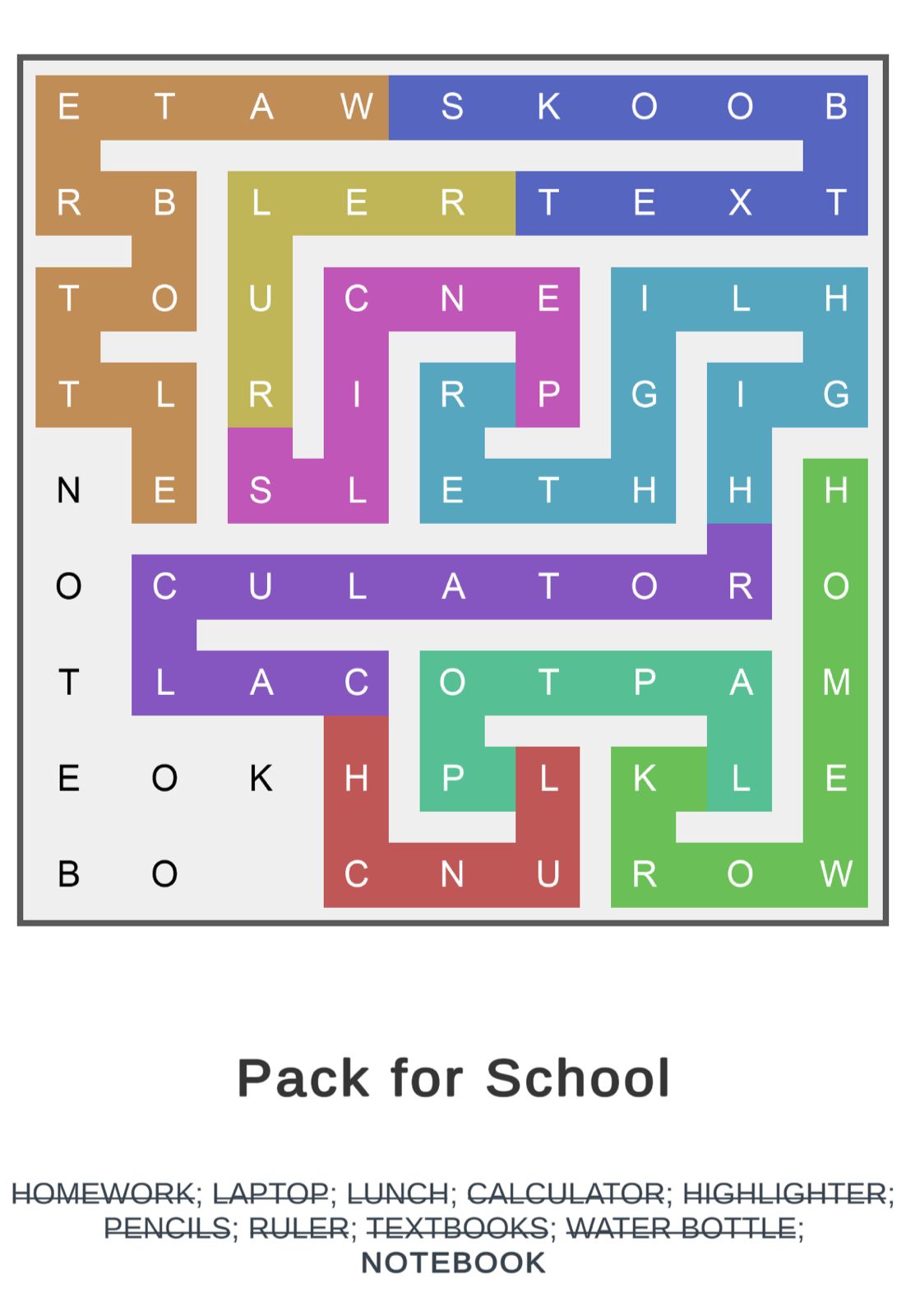 Puzzle Page Word Snake July 2 2025