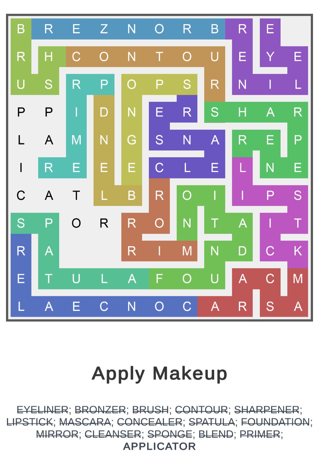 Puzzle Page Word Snake July 26 2025