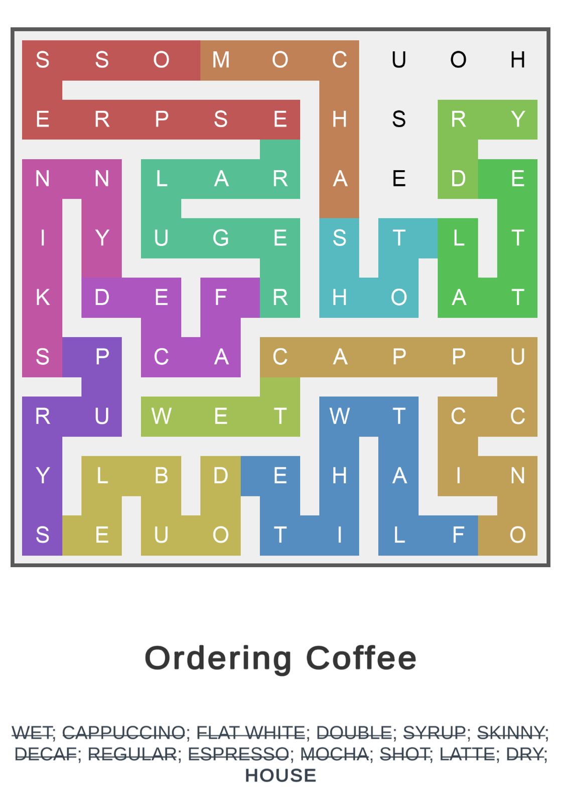 Puzzle Page Word Snake July 30 2025
