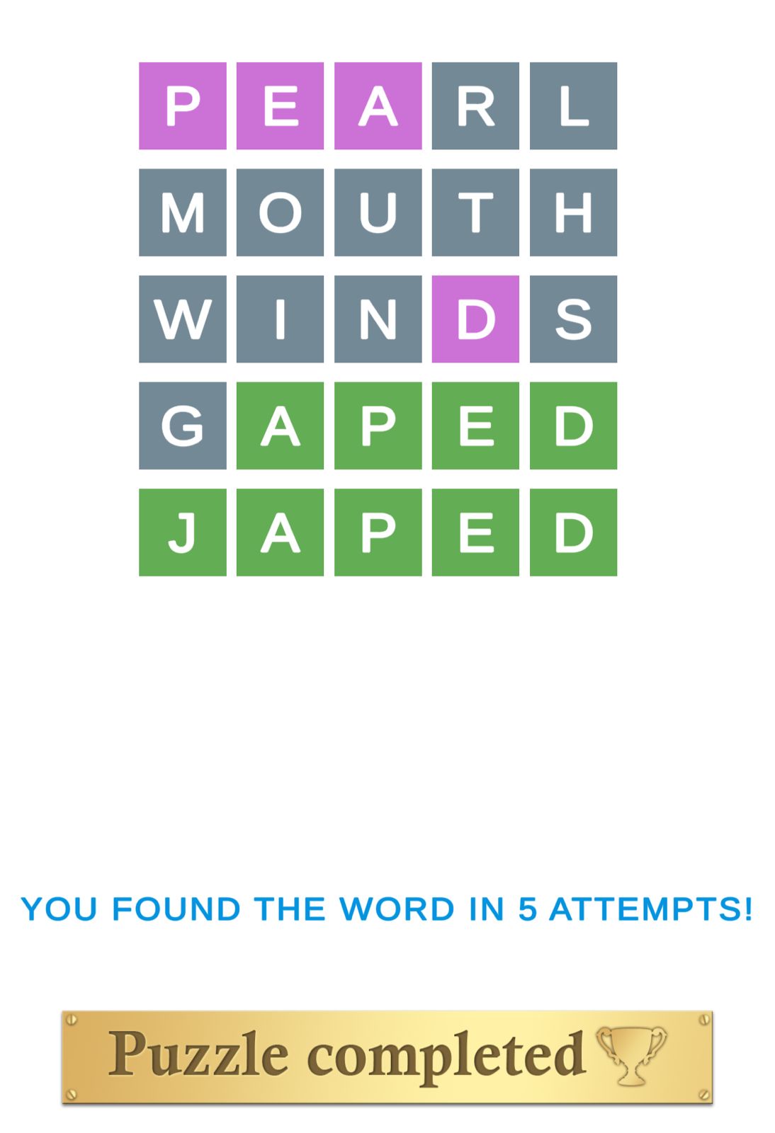 Puzzle Page Wordy July 24 2025