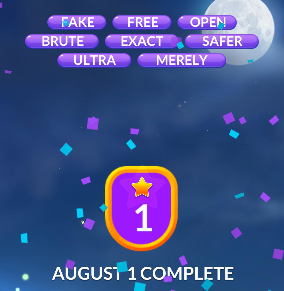 Word Stacks Daily Puzzle August 1 2025