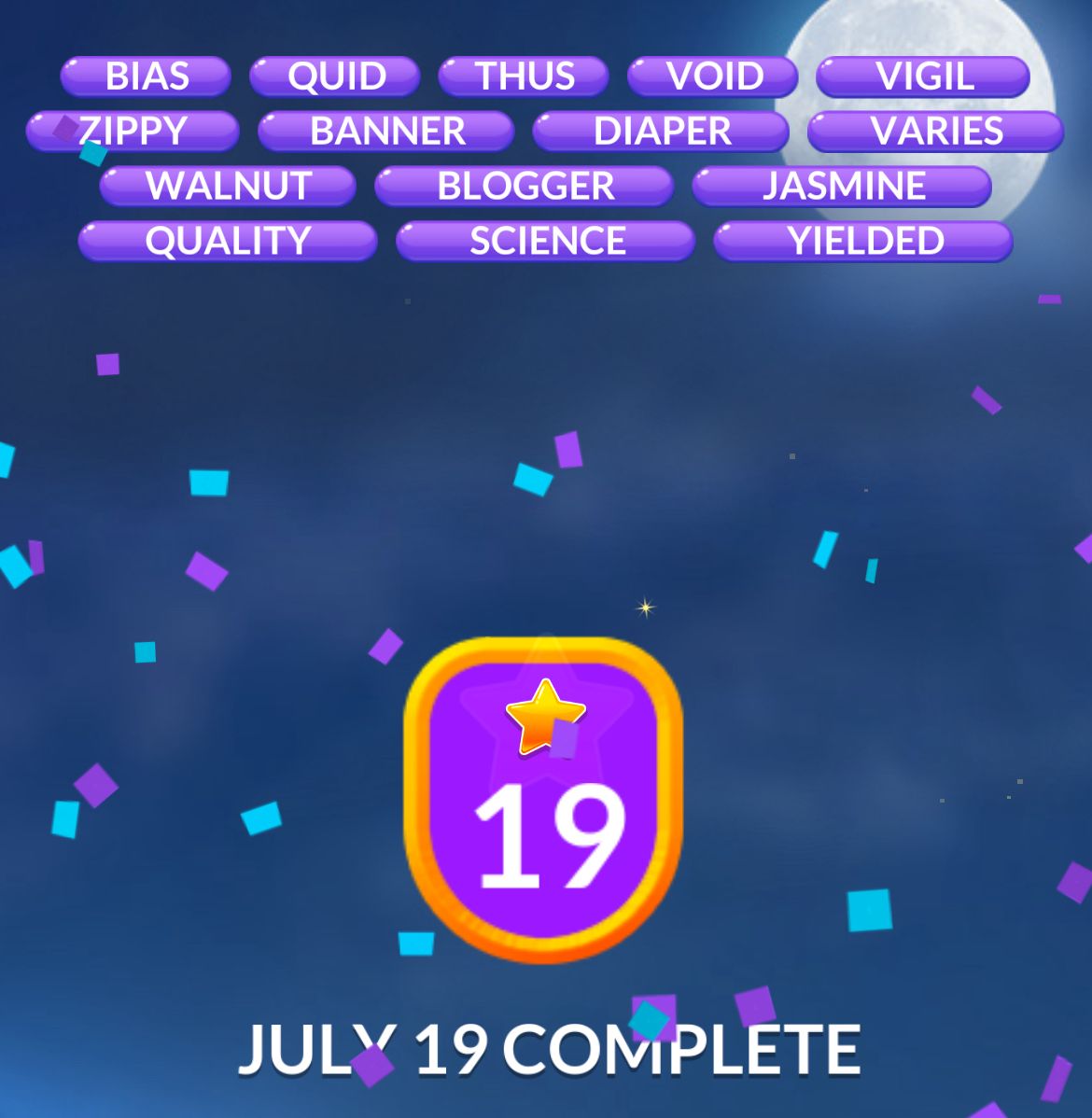 Word Stacks Daily Puzzle July 19 2025