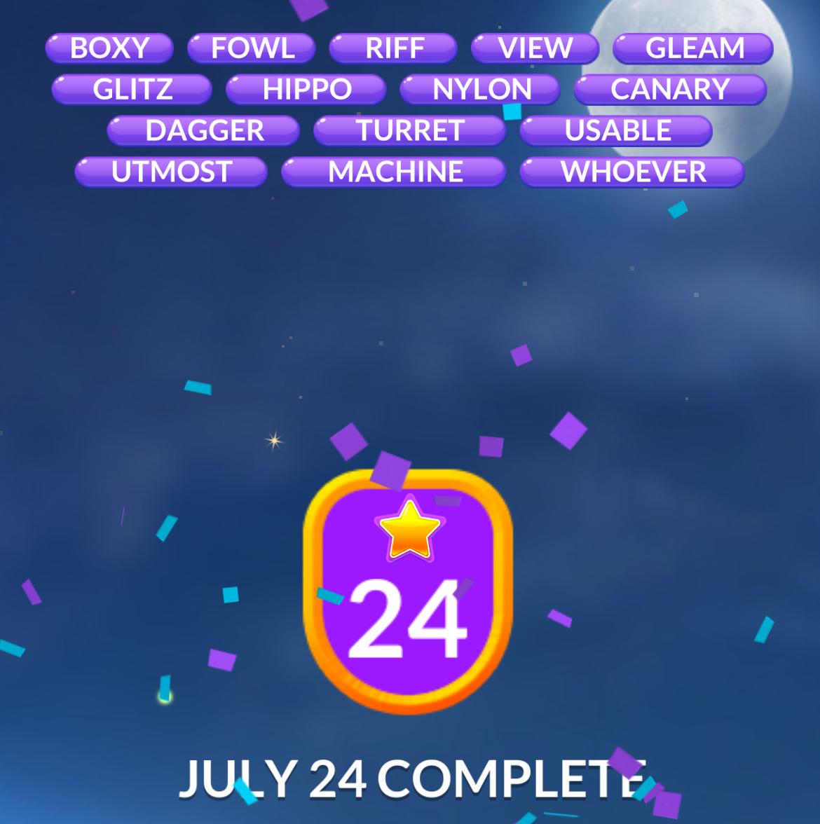 Word Stacks Daily Puzzle July 24 2025