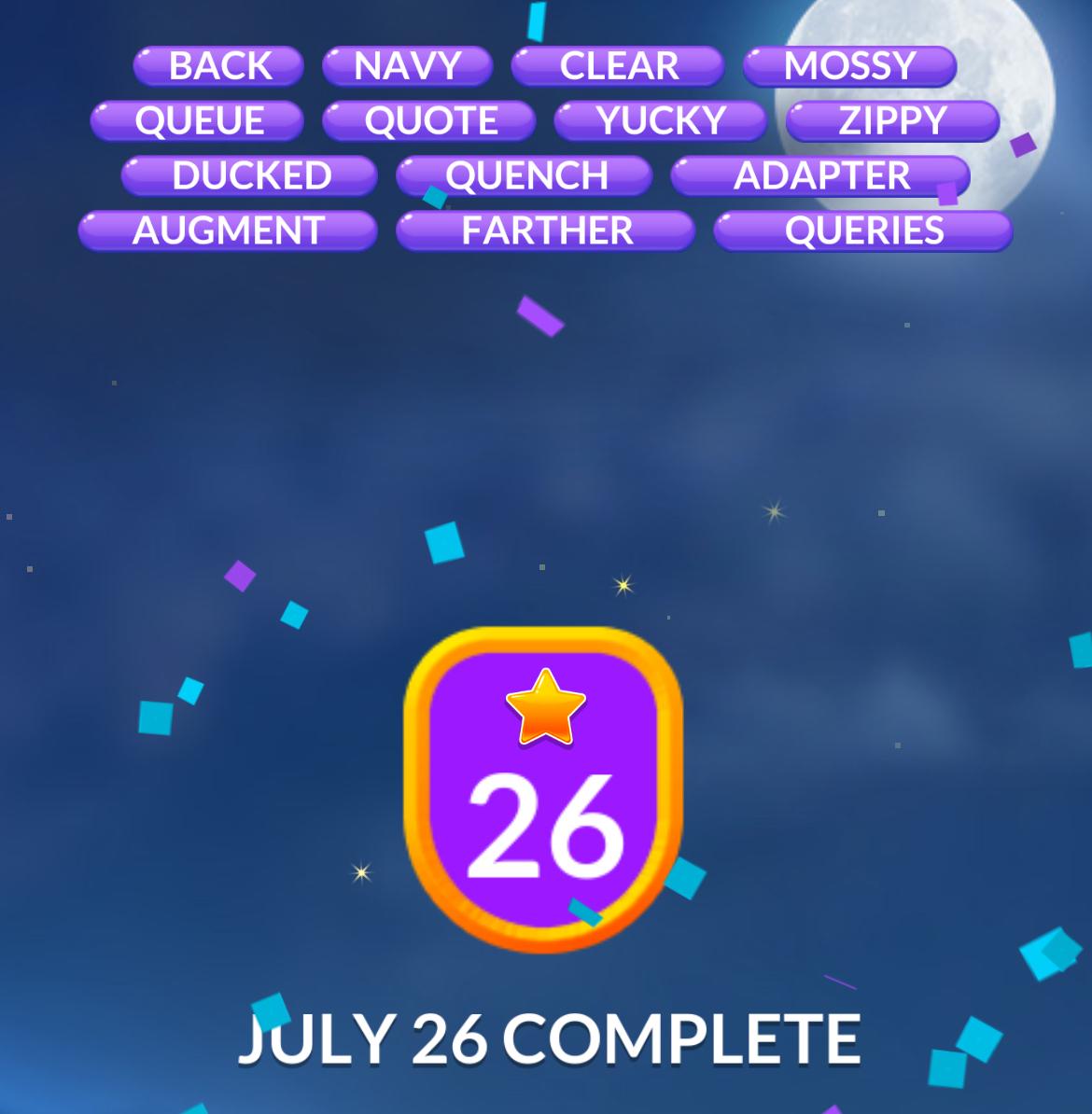 Word Stacks Daily Puzzle July 26 2025