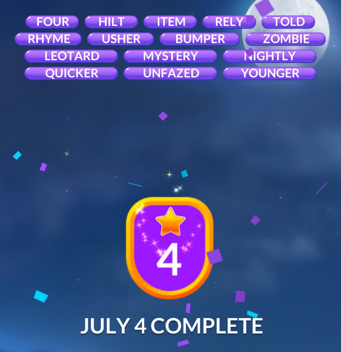 Word Stacks Daily Puzzle July 4 2025