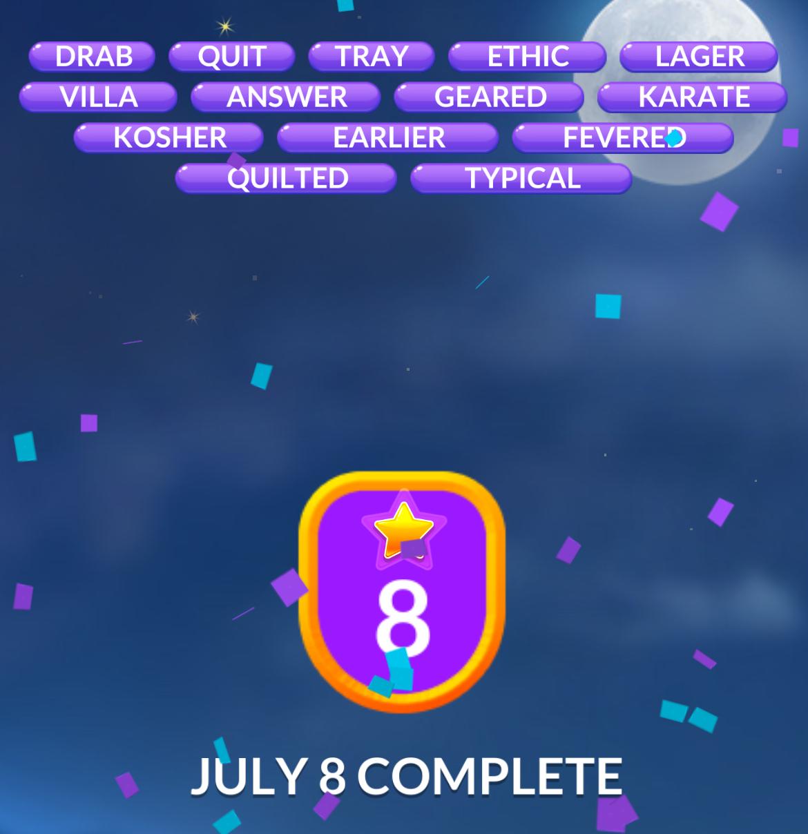 Word Stacks Daily Puzzle July 8 2025