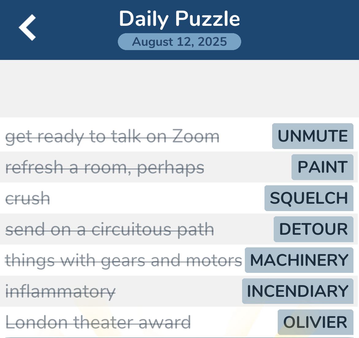 7 Little Words August 12 2025