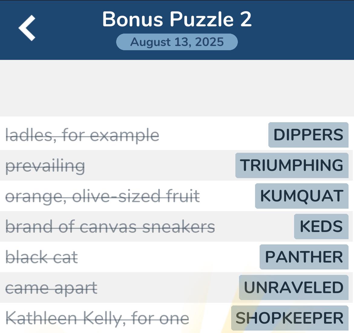 7 Little Words August 13 2025 2